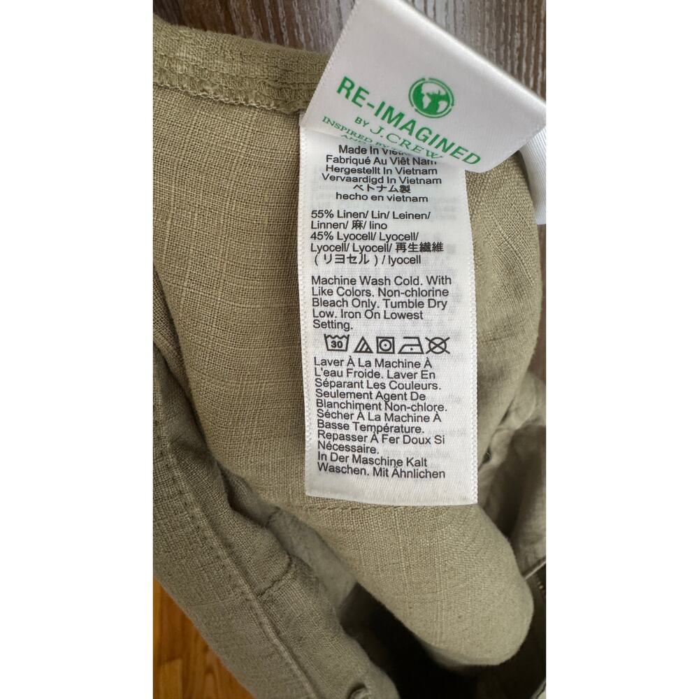 J. CREW Seaside Cargo Pant in Linen-TENCEL™ Lyocell Blend Size 8 Utility Casual - Picture 6 of 7
